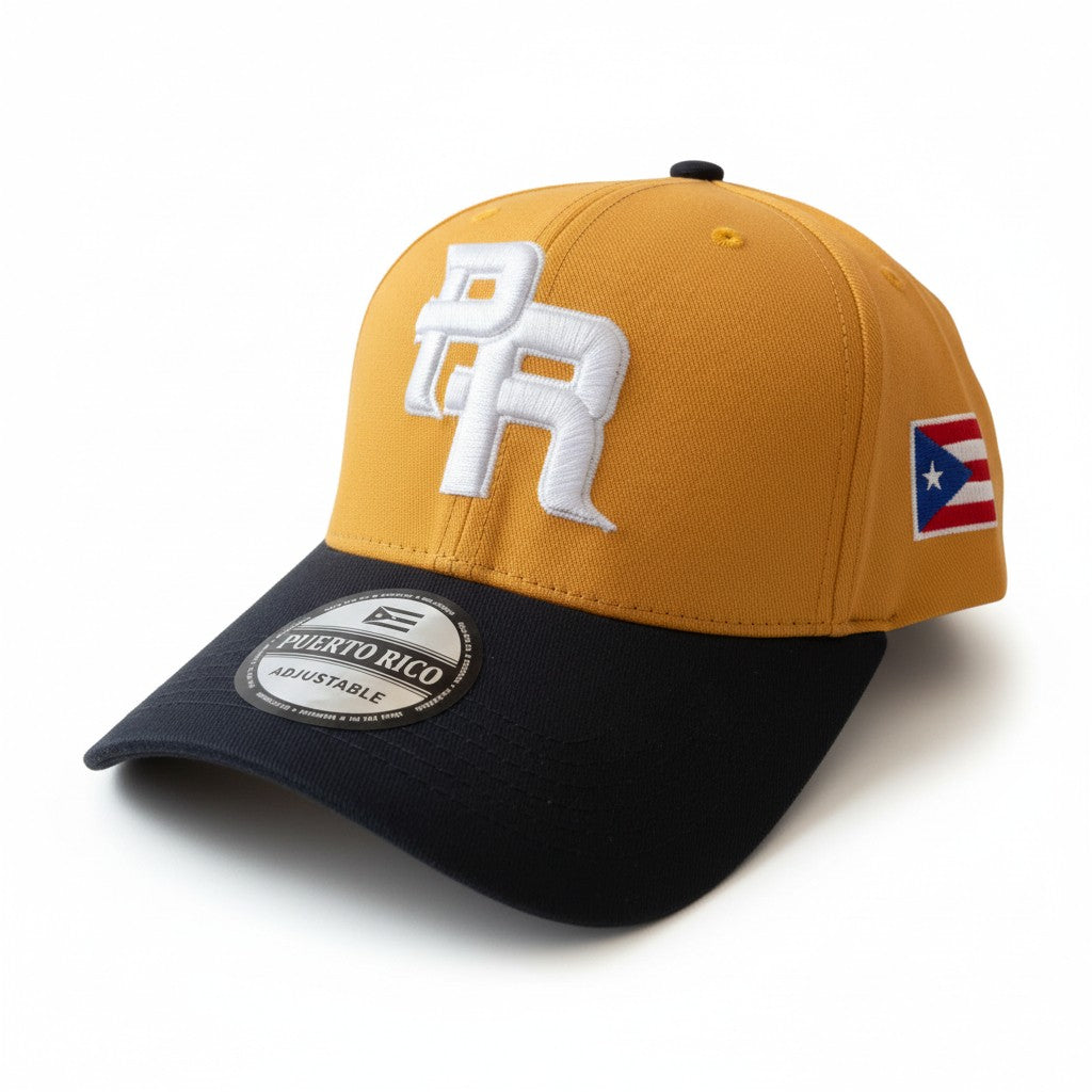 Gorra Negra y Naranja de Puerto Rico