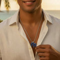 Collar PR azul Stainless Steel