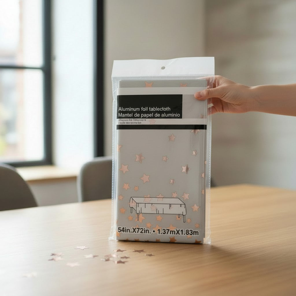 Mantel Blanco con Estrellas