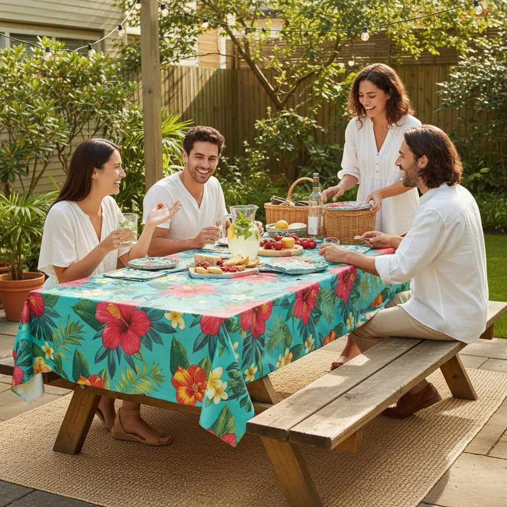 Mantel de Papel con flores