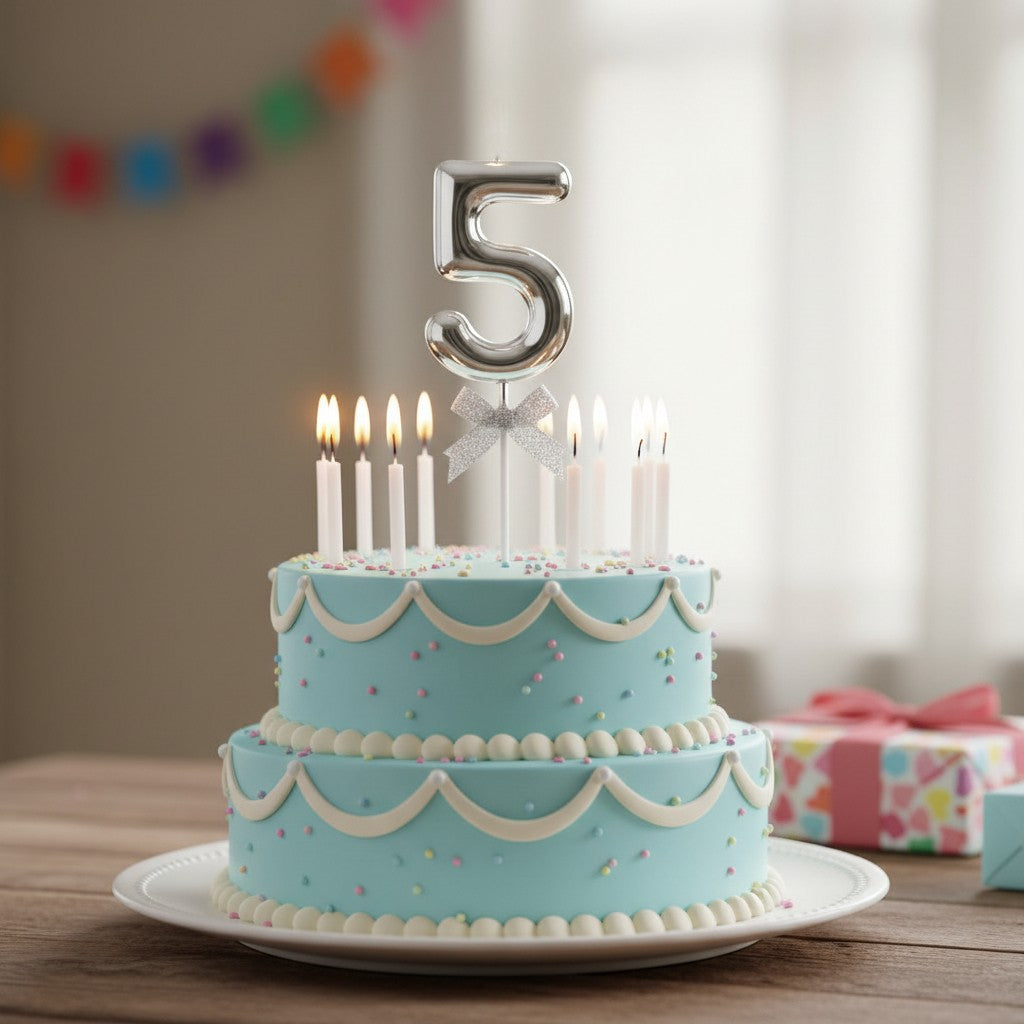 Número Decorativo #5 para Pastel