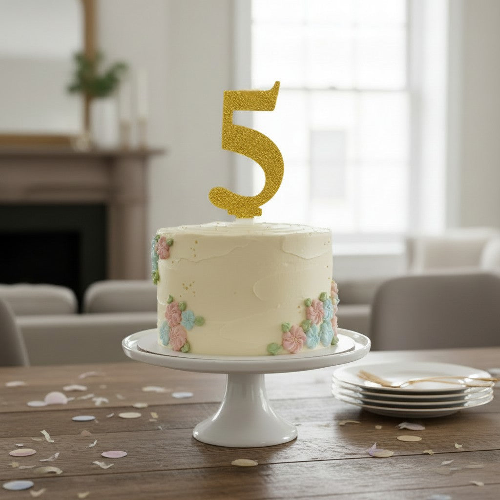 Número Decorativo #5 para Pastel