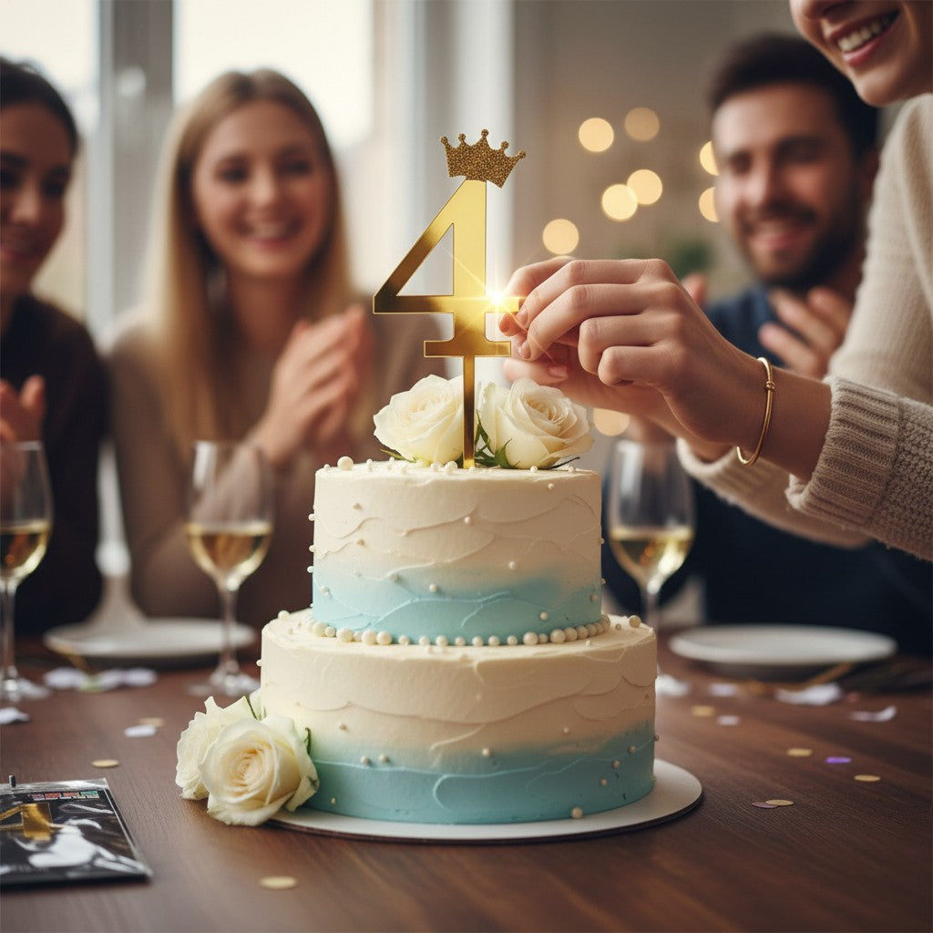 Número Decorativo #4 para Pastel