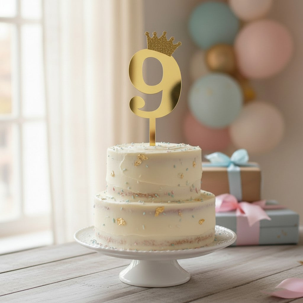 Número Decorativo #9 para Pastel