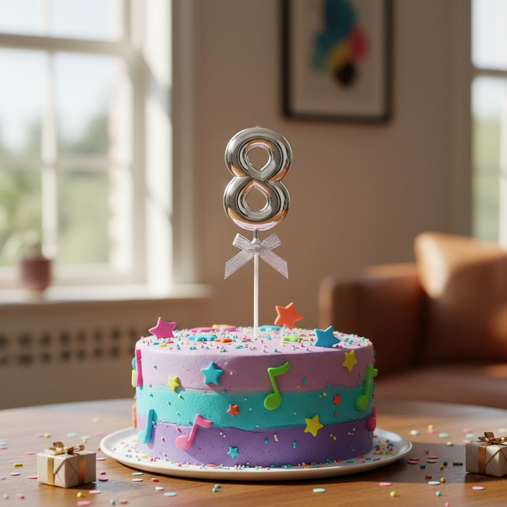 Número Decorativo #8 para Pastel