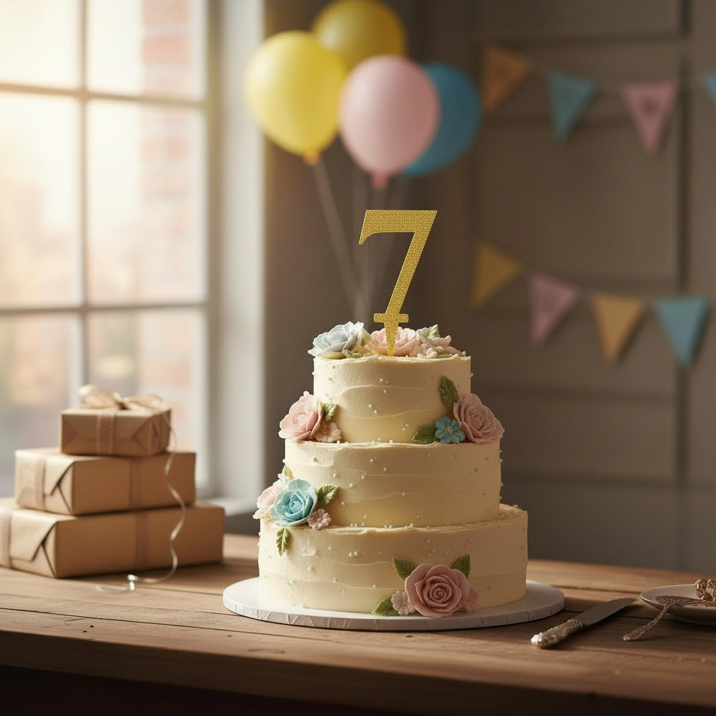 Número Decorativo #7 para Pastel