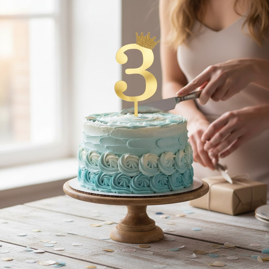 Número Decorativo #3 para Pastel