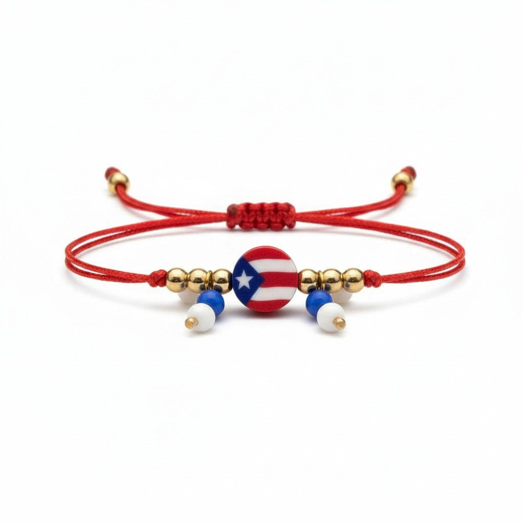 Pulsera de Hilo Rojo de Puerto Rico