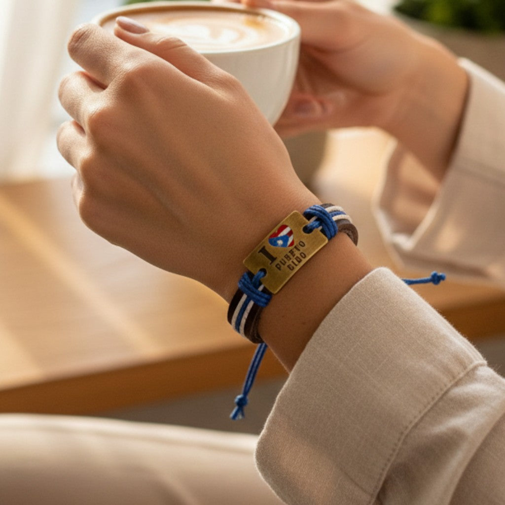 Pulsera I Love Puerto Rico / Azul