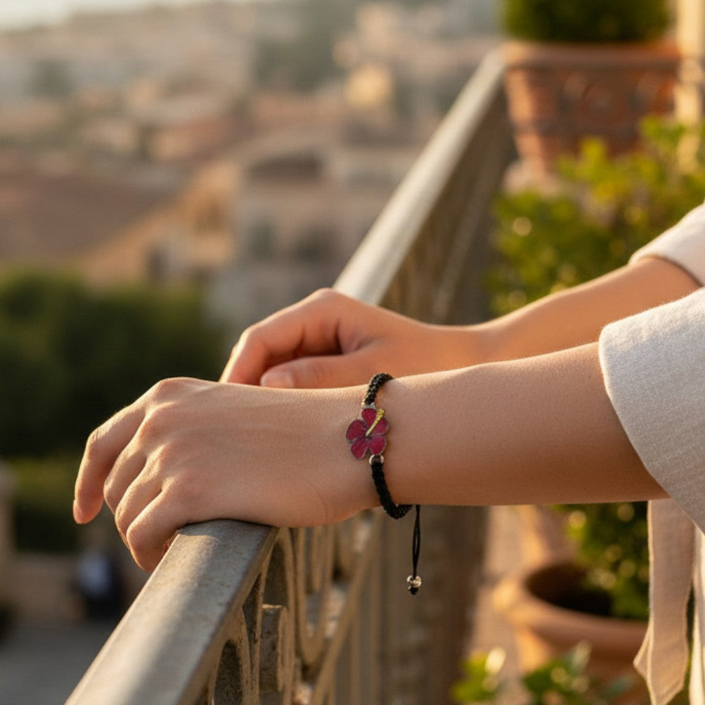 Pulsera Flor de Maga / Negra