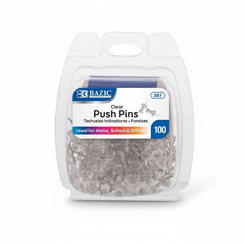 CLEAR PUSH PINS