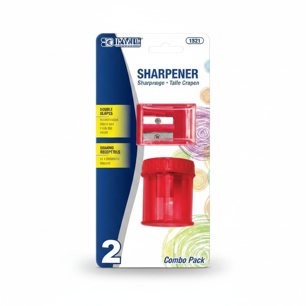 Dual Hide Square Receptable Sharpener + Round Receptacle Sharpener