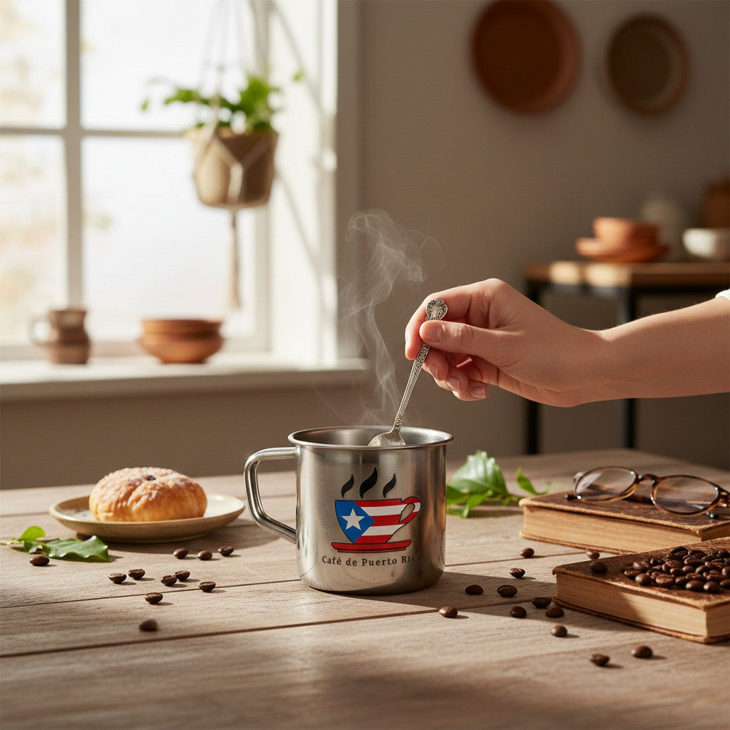Taza con Bandera de Puerto Rico