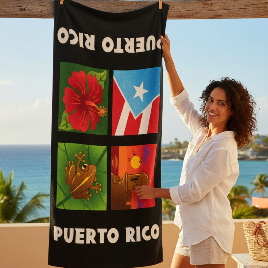 Toalla de Puerto Rico / Negro