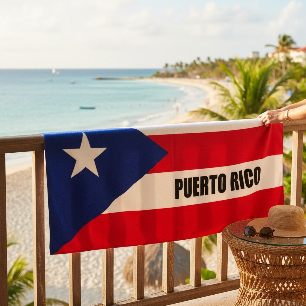 Toalla con la Bandera de Puerto Rico